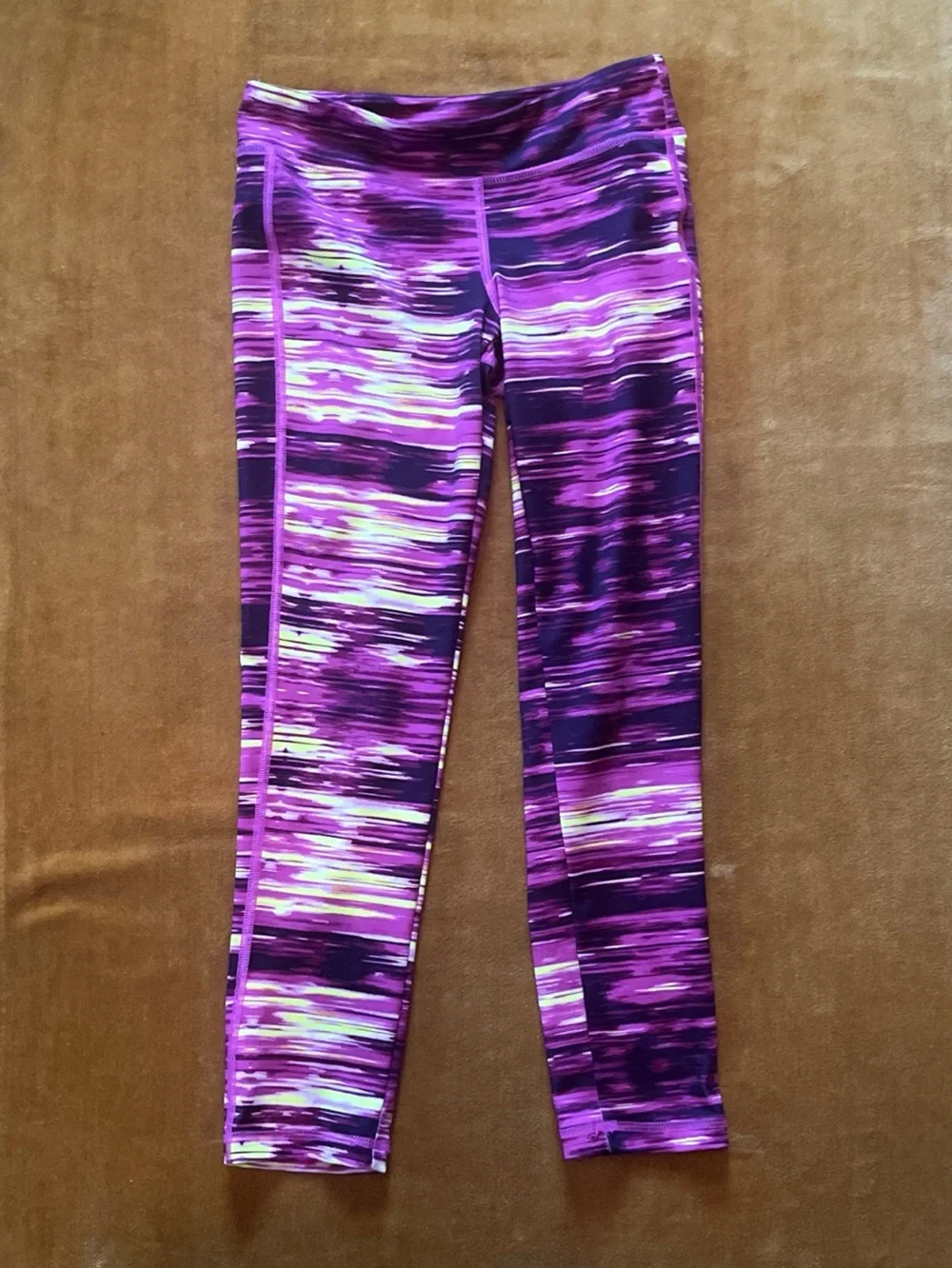 Old Navy Active Leggings Lot 5 Girls sz 8 Medium Black Camo White Back to School